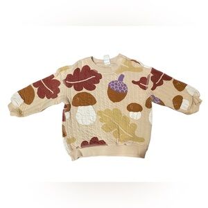 H&M Autumn Fall Acorn Toddler sweatshirt/sweater US 2T